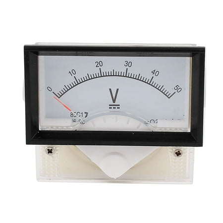 Analog Micro Voltmeter - Unique Bargains 85C17 DC 0-50V Class 2.5 Analog Panel Voltage Voltmeter Gauge Volt Meter
