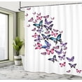thumbnail image 3 of Ambesonne Navy and Blush Shower Curtain, Many Butterflies, 69"Wx70"L, Violet Blue Pink, 3 of 3