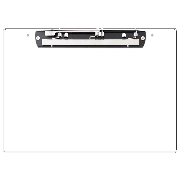 17x11 Clipboard Acrylic Panel Featuring an 11" Hinge Clip White