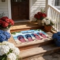 thumbnail image 5 of Door Mat, Vintage Patriotic Flag Summer Rug, Non-Slip Rubber Back Floor Mat, Indoor Outdoor Welcome Mat for Entryway, Porch, Home & Independence Day Decor, 5 of 6