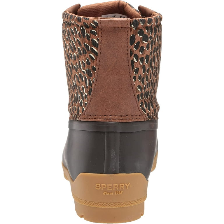Sperry Kids Port Boot Big Kid 8 12 Years 3 Big Kid Tan Leopard Walmart