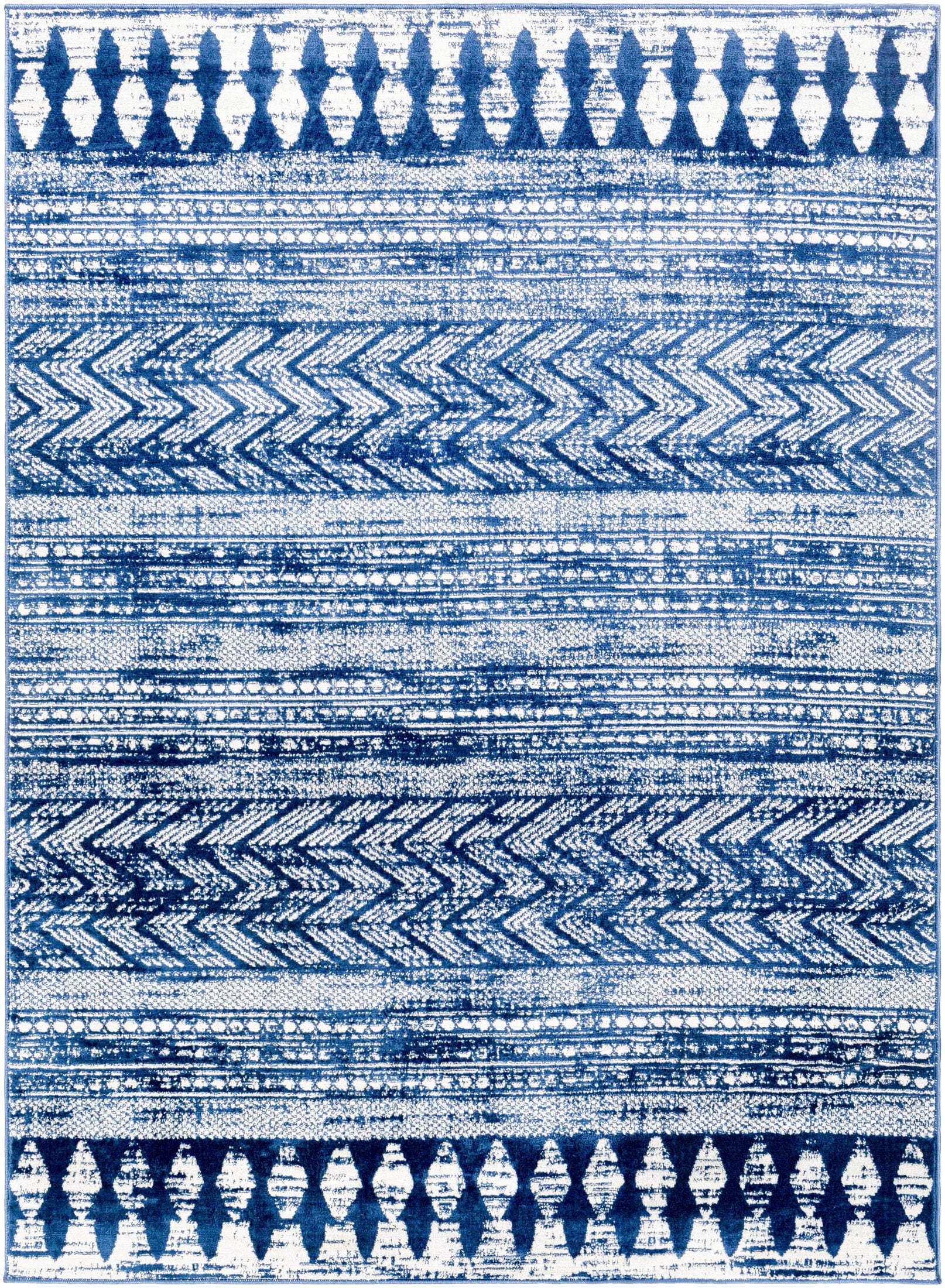 Livabliss Roma Global Tribal Area Rug,8'11" x 12'3",Deep Blue