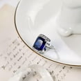 thumbnail image 4 of K-KED Cubic Zircon Women Wedding Delicate Jewelry Charm 925 Silver Filled Ring One Sz 6-10-9-Blue, 4 of 9