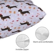 thumbnail image 3 of Honeii Dachshund Dog Print Pillow Cases,Plush Throw Pillow Covers,Decorative Pillowcase for Sofa, Couch, Living Room-14"x20", 3 of 6