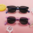 thumbnail image 3 of LifeArt 2 Pack Kids Sunglasses UV Protection Flexible Shades with Strap for Boys and Girls Age 3-12 (Black Blue+Pink Purple), 3 of 5