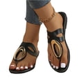 thumbnail image 3 of Willtoo Flat Sandals for Women Dressy Summer Slip On Sandals Beach Sandals Non Slip Comfortable Flip Flops with Arch Support, 3 of 5