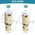 thumbnail image 3 of 30 oz Insulated Stainless Steel Tumbler Double Wall Stainless Steel Tumbler with 2-Way Drinking Cute Bees and Honeycomb Pattern, 3 of 9