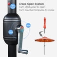 thumbnail image 3 of Bibana 9ft Solar 24 LED Lighted Patio Umbrella with 8 Ribs, Adjustment and Crank Lift System (Orange), 3 of 6