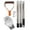 Orange, variant on Stirrup Hoe Gardening Tool, Hollow Trapezoidal Head Steel Hand Hoe with Adjustable Handle, Weeding Rake Scraper for Loosening Soil, Digging, Garden Cultivation (Size/Style as Pictured)