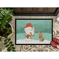 thumbnail image 3 of Carolines Treasures CK2098MAT Yorkie Cropped Ears Snowman Christmas Door Mat Indoor Rug or Outdoor Welcome Mat 18x27, 3 of 4