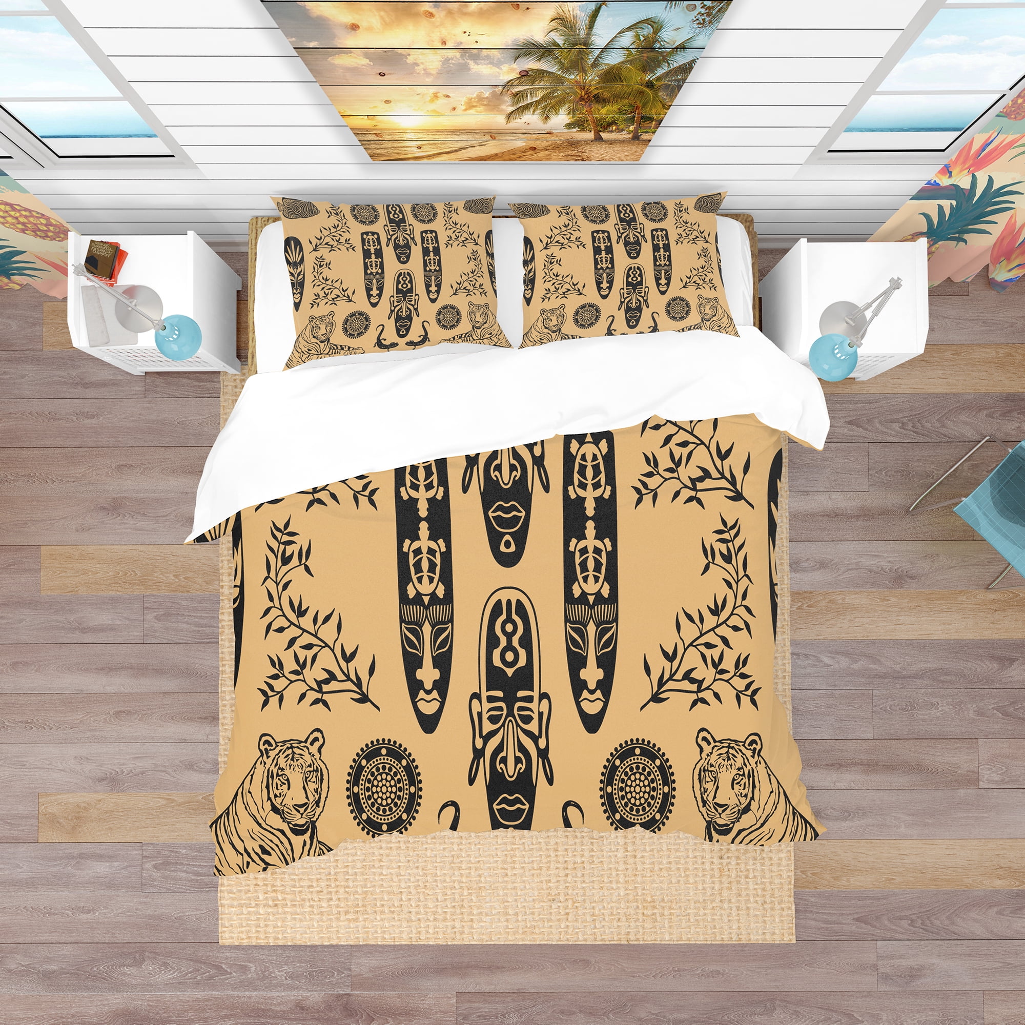 Designart 'Ethnic Decorative Mask' African Duvet Cover Set