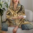 thumbnail image 6 of Rocae Vintage Compass for Pajamas for Women Set Lounge Sets Women's Long-Sleeved Pj Set -Small, 6 of 7