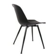 thumbnail image 3 of Grazia Retro Black Mid Century Side Chair Black Base Original Design (Set of 4), 3 of 7