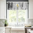 thumbnail image 2 of Flower 1 Panel Tier Window Curtain Valance Rod Pocket Curtain Insulated Blackout Drape Short 54x18inch for Kitchen Bathroom or Small Window, Daisies in Bottle with Bubbles, 2 of 5