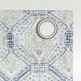 thumbnail image 3 of No. 918 Lido Global Inspired Medallion Semi-Sheer Grommet Curtain Panel, 48"W X 84"L, Blue, 3 of 6