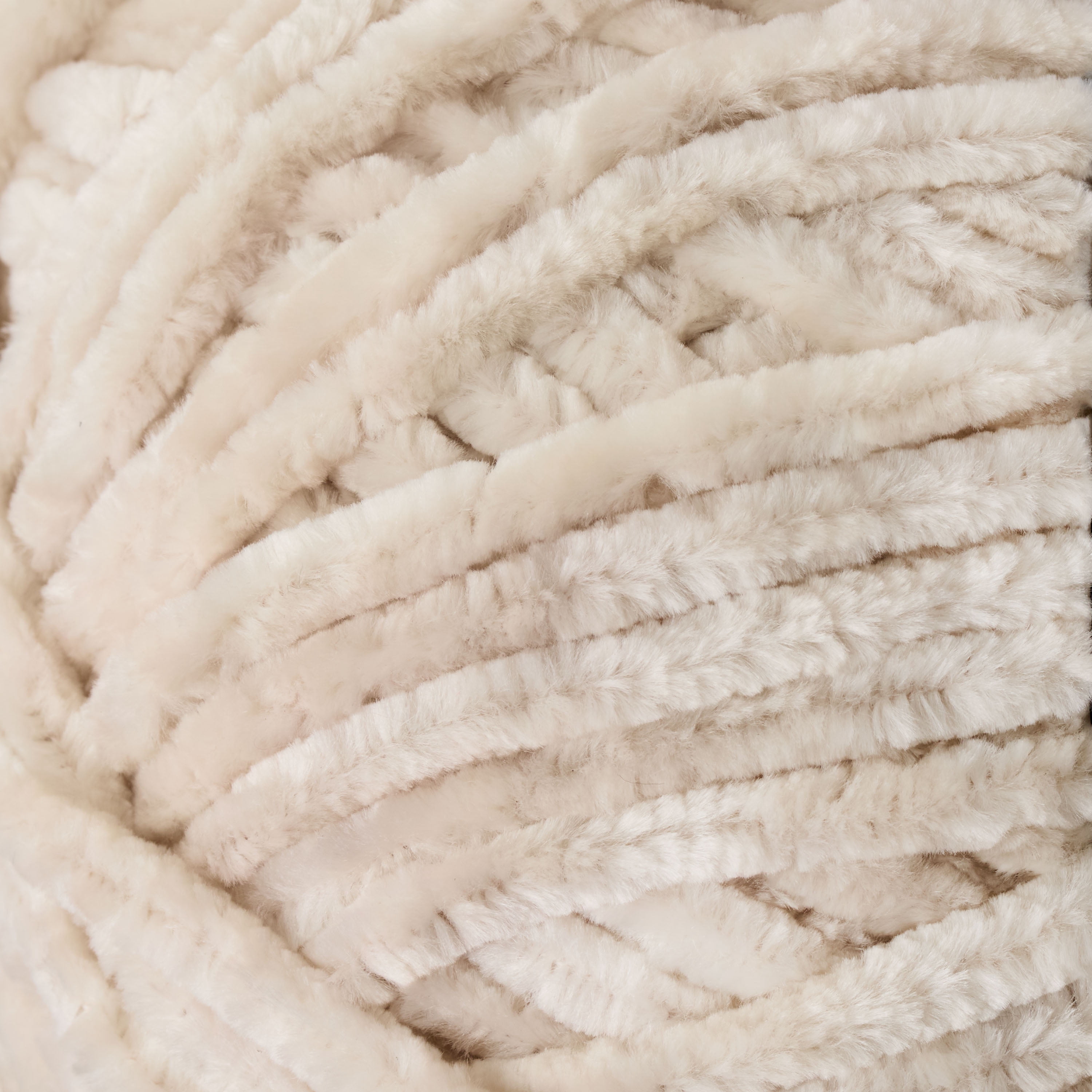 Mainstays Soft Velvety Yarn, 315 yd, Stone, 100% Polyester, Pack of 4