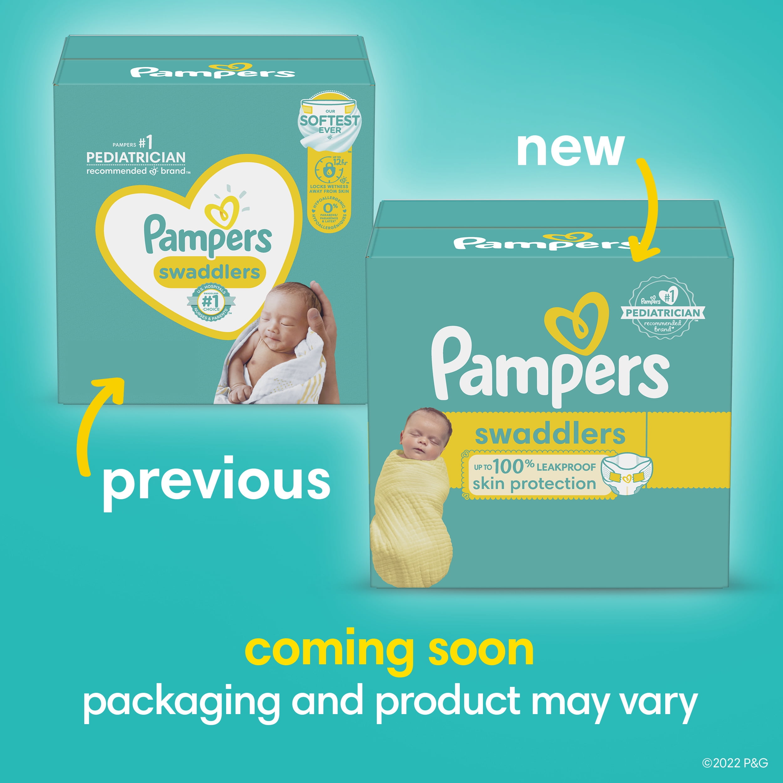 Pampers Swaddlers Newborn Baby Diapers Size 0 (<10 lbs), 31 count