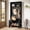 Black, variant on Finmind Hall Tree with Bench and Shoe Storage, 70.8 inch Tall Freestanding Coat Rack with Shoe Bench for Entryway, Hallway, Mudroom, Brown