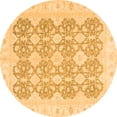 thumbnail image 1 of Ahgly Company Indoor Round Oriental Orange Traditional Area Rugs, 4' Round, 1 of 4