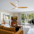thumbnail image 3 of 52 Inch Intergrated LED Ceiling Fan with Antique Brown Wood GraiInch Blade, 3 of 11