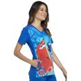 thumbnail image 4 of Tooniforms Scrubs Top for Women V-Neck TF637, M, Hank-tastic, 4 of 7