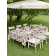 thumbnail image 3 of Outdoor Tablecloth with Umbrella Hole and Zipper, Independence Day Rectangle Table Cloth 60x102 Inch Waterproof Tablecloth, 4th of July Red Blue Stripes Star Burlap Picnic Table Cover for Patio, 3 of 7