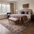 thumbnail image 2 of GENIMO 5'x7' Area Rug for Living Room, Machine Washable Non Slip Low Pile Rug for Bedroom Dining Room, Traditional Vintage Diamond, AZURA, 2 of 5