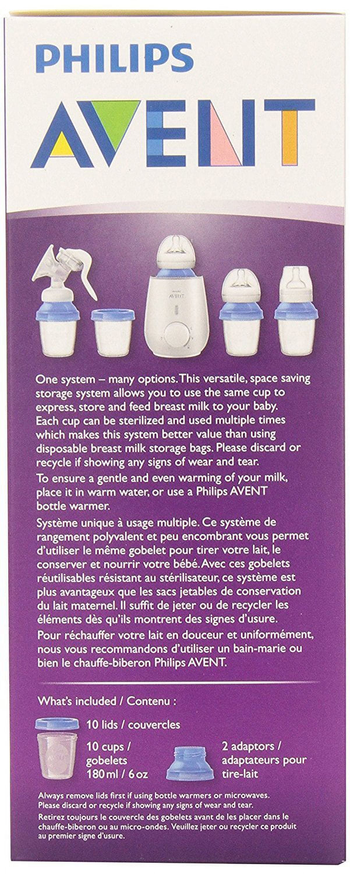 Philips Avent Breast Milk Storage Cups And Lids, 6 Oz. (10-Count)