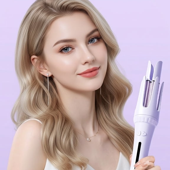 YA YATECH 32mm Automatic Rotating Curling Iron, Ceramic Anti-Scald Hair Curler with Adjustable Temp, Auto shut off for Loose Waves