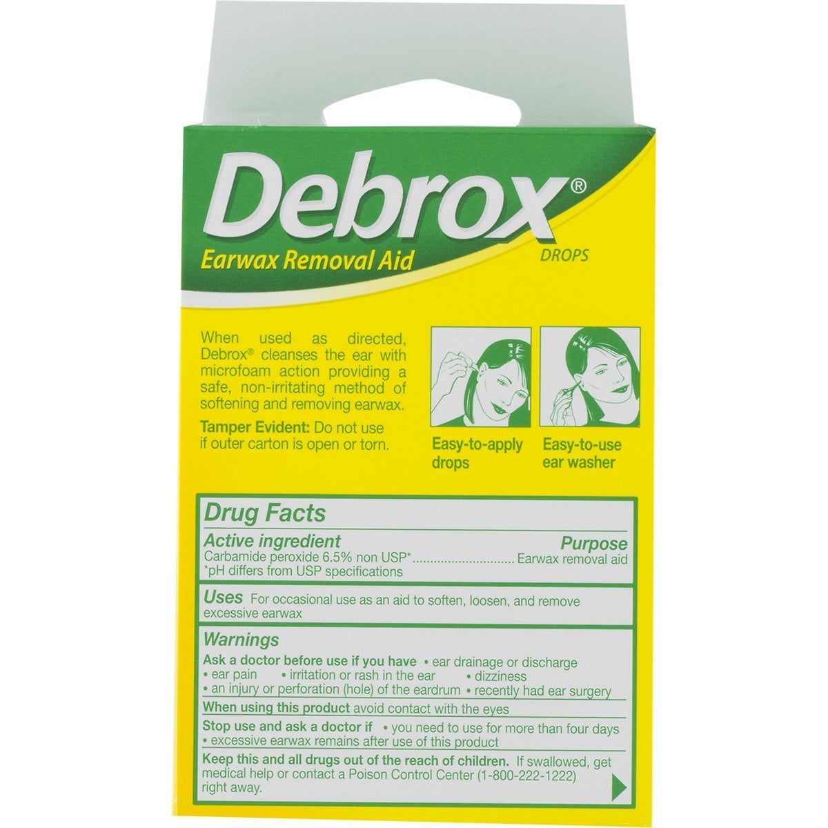 Debrox Ear Wax Removal W/ Size .5z Debrox Ear Wax Removal W/Bib .5z