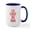 White/Navy Inside, variant on CafePress - Le Chef De BBQ Mugs - 15 oz Ceramic Large White Novelty Mug