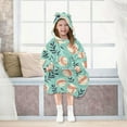 thumbnail image 7 of joogoo Wearable Blanket Hoodie for Baseball Leaf Flannel Sherpa Pocket 3-14 YR S, 7 of 7
