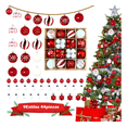 thumbnail image 1 of 44pzas Esferas Navideñas De Plastico Decoración Arbol Navida Xtellar rojo, 1 of 4