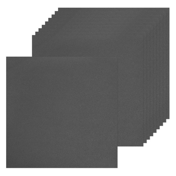 Uxcell 10 Pcs Shimmer Cardstock Paper 10 Inch Length 10 Inch Width 80lb/120gsm Metallic Paper Sheets for Art Supplies Paper Crafting, Black