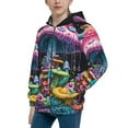 thumbnail image 2 of Kdxio Colorful Mushroom Pattern Kids Boys Girls Zip Up Hoodie 3D Printed Hooded Sweatshirt Hoody Coat with Pocket 7-12 Y-Medium, 2 of 6