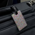 thumbnail image 4 of Colorful Confetti Sprinkles Rectangle Leather Luggage Card Suitcase Carry-On ID Tag, 4 of 8