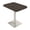 White w/Silver Base, variant on 34" Small Dou Bistro Height Table Square Metal Base Bar Table