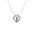 thumbnail image 2 of Delight Jewelry Silvertone Peace Miracles Ring Charm Necklace, 18", 2 of 4