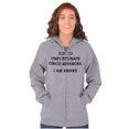 thumbnail image 3 of Funny I Am Awake Sarcastic Attitude Zip Up Hoodie Men's Women's Brisco Brands M, 3 of 6