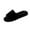 Black, variant on Women's Fuzzy Slippers Flip Flop Open Toe Cozy House Memory Foam Sandals Slides Soft Flat Comfy Anti-Slip Spa Indoor Outdoor Slip on