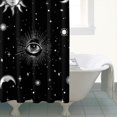 thumbnail image 4 of Gothic Shower Curtain Set - Dark Celestial Moon & Star Print, Mystical Cosmic Bath Decor, Waterproof Polyester 72"Wx72"L, Goth Aesthetic Gift, 4 of 5