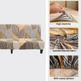 thumbnail image 3 of Dowbom Armless Futon Slipcover,Stretch Foldable Sofa Bed Slipcover Protector Universal Washable Non-slip Spandex Printed Futon Cover with Elastic Bottom for Kids Pets-L(190-230cm)-B, 3 of 7
