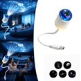 thumbnail image 2 of 2-in-1 Galaxy Projector Night Light, Mini USB LED Star Projector with 5 Interchangeable Slides, Portable 360° Rotating Starry Sky Light for Bedroom, Ceiling, Room Decor & Gifts, 2 of 7