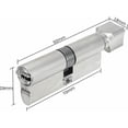 thumbnail image 2 of Cylinder 70mm*29mm Security Lock Cylinder Home Cylinder Lock Knob Exterior Door, 2 of 5