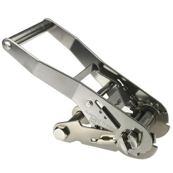 US Cargo Control Long Wide Handle Stainless Steel T-304 Ratchet for 2" Webbing