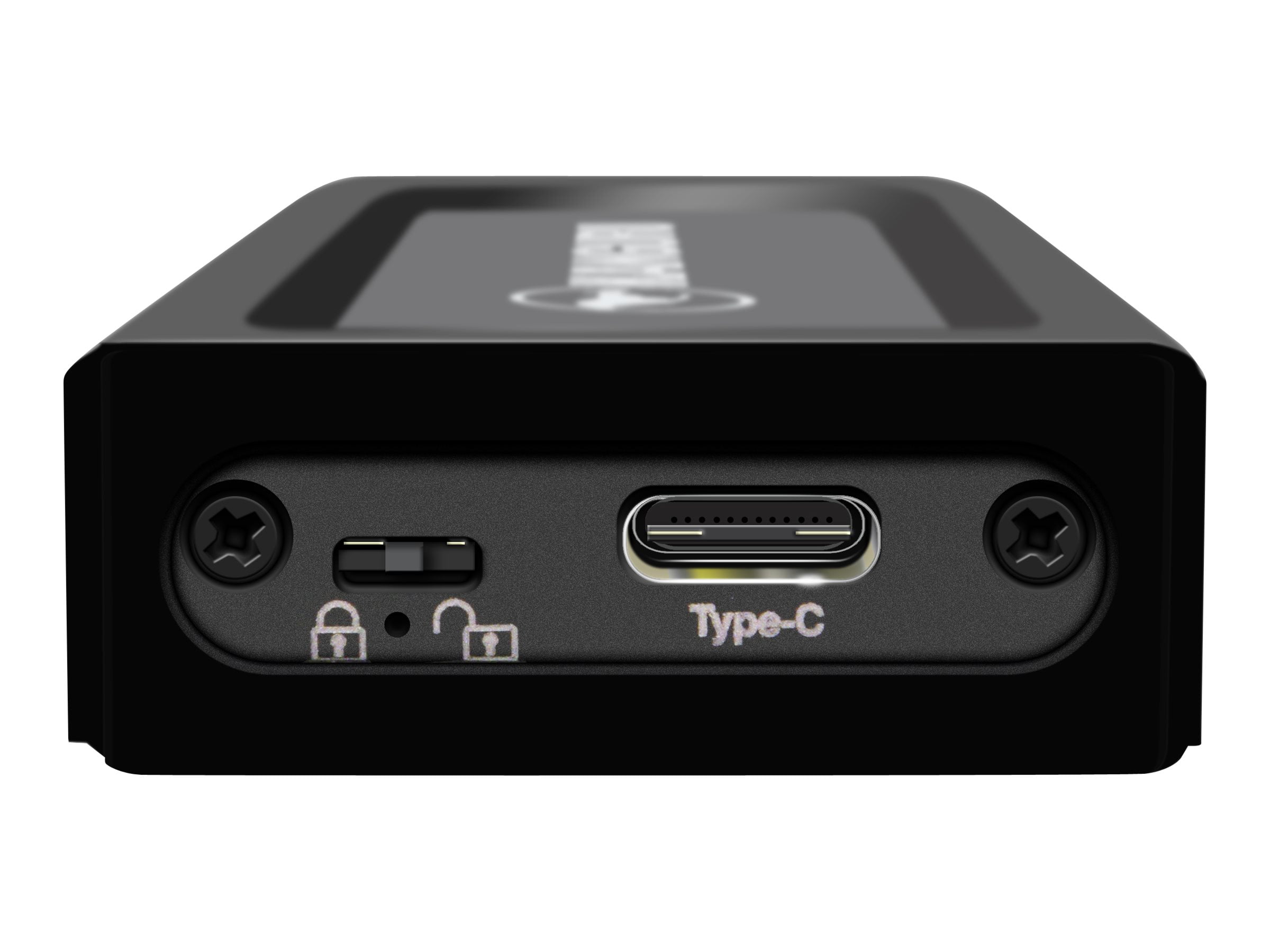 Kanguru UltraLock 1TB USB-C M.2 NVMe SSD External Solid State Drive, Black, Black