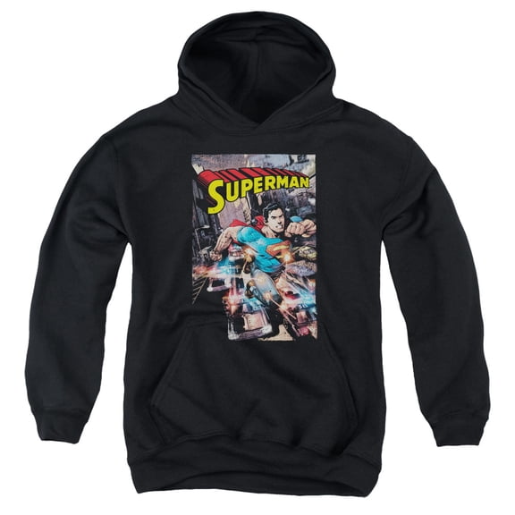 Superman - Action One - Youth Hooded Sweatshirt - Large