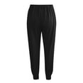 thumbnail image 3 of Bmisegm Fashionable Women's Casual Pants Lightweight Stretchy Athletic Trousers with Pockets Ideal for Workouts and Daily Activities Black M, 3 of 4