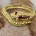 thumbnail image 4 of LBG British Made 14k Yellow Gold Natural Garnet Womens Band Ring - 33 size options - Size 6, 4 of 6