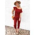 thumbnail image 2 of Mono PRETTYGARDEN Rojo XL de Verano con Hombros Descubiertos, 2 of 5